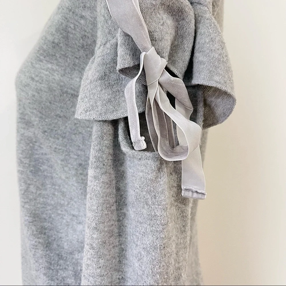 ALMOST FAMOUS 2 SWEATERS |set of 2 v-neck open arm fancy shoulder tie CR… - Picture 5 of 16